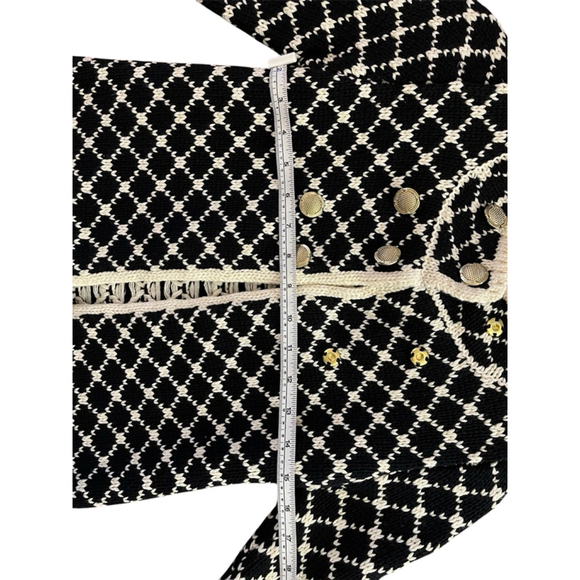 Max Studio Cardigan, Kid’s L (6X), Black & White - Picture 11 of 11